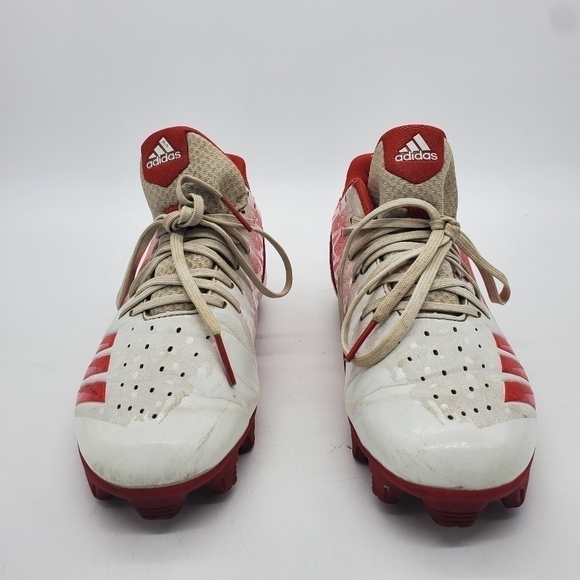 adidas Men Size 7.5 Shoes Baseball Cleats Icon 4 Splash MD Red Lace Up G26694 - Picture 10 of 12
